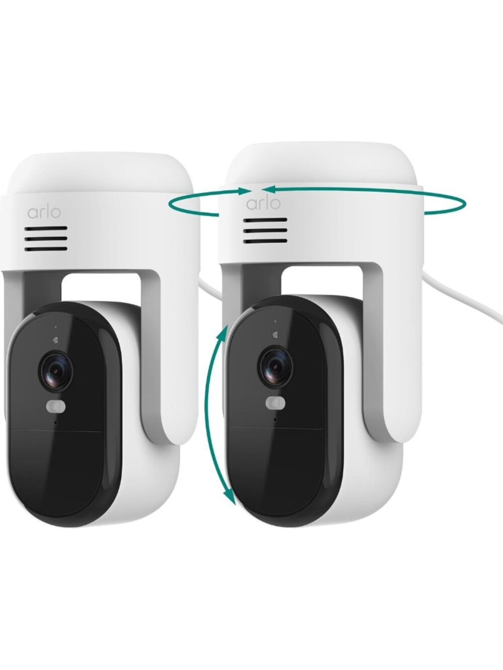 2K Outdoor Security Camera - Pan Tilt Zoom, Wired, 2-Camera Set, Weatherproof